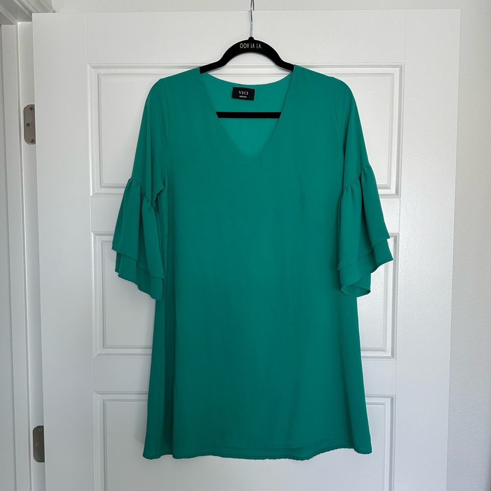 Aqua Shift Dress